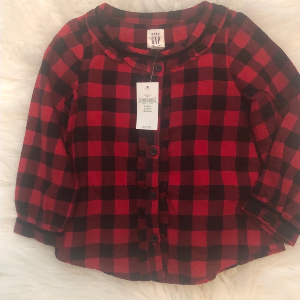 GAP toddler girl flannel shirt